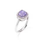 AMEN ANELLO REGOLABILE IN ARGENTO VIOLA E ZIRCONI RCRQBVILAZ3