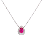 AMEN COLLANA IN ARGENTO 925 "GOCCIA D'AMORE"CON ZIRCONI CLGOBRBZ