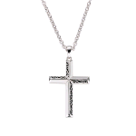 AMEN COLLANA IN ARGENTO 925 CROCE CON RICAMO CLCRUB