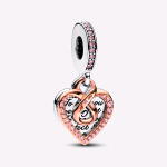 PANDORA ORIGINALS CHARM PENDENTE CUORE INFINITO MAMMA SEI PERFETTA  782641C01