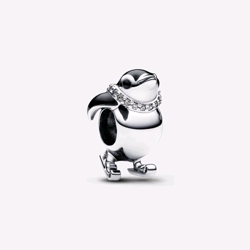 PANDORA ORIGINALS ARGENTO CHARM PINGUINO CON GLI SCI 792988C01