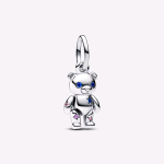 PANDORA ORIGINALS ARGENTO CHARM PENDENTE ORSETTO TEDDY CON ZAMPE MOBILI 792986C01