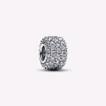 PANDORA ORIGINALS ARGENTO CHARM PAVÈ FASCIA TRIPLA 792820C01