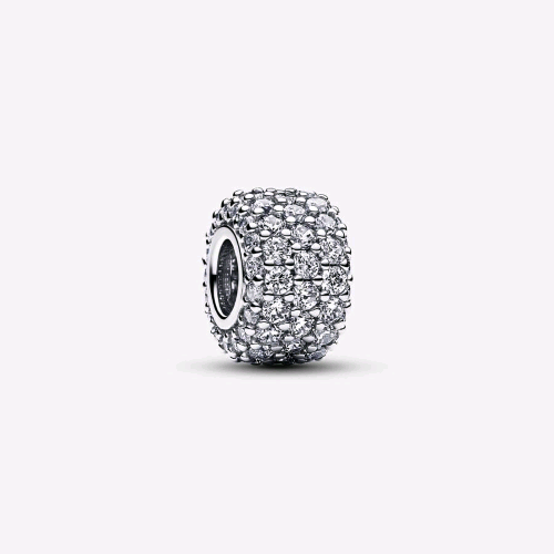 PANDORA ORIGINALS ARGENTO CHARM PAVÈ FASCIA TRIPLA 792820C01