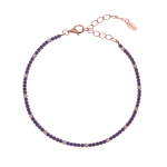 AMEN BRACCIALE TENNIS IN ARGENTO 925 ROSATO BT1RBLB17