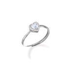 AMEN ANELLO IN ARGENTO 925 REGOLABILE BIG DIAMONDS CUORE BIANCO RTICSBBZ3