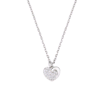 AMEN ARGENTO 925 COLLANA CUORE CON ZIRCONI CLCZLBBZ