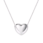 AMEN ARGENTO 925 COLLANA CUORE BOMBATO GRANDE CLCUBOB1