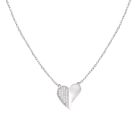AMEN ARGENTO 925 COLLANA CUORE CON ZIRCONI CLHLBBZ