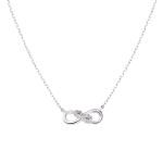 AMEN ARGENTO 925 COLLANA DOPPIO INFINITO CLININBBZ