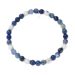 AMEN BRACCIALE CON ACCIAIO E AGATA MULTICOLOR ACBRU6EL04