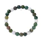 AMEN BRACCIALE CON ACCIAIO E AGATA MULTICOLOR VERDE ACBRU8EL12