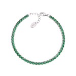 AMEN BRACCIALE TENNIS 3 MM ARGENTO CON ZIRCONI VERDI BT3BVE17