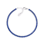 AMEN BRACCIALE TENNIS 3 MM ARGENTO CON ZIRCONI BLU BT3BBL17