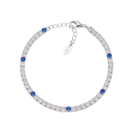 AMEN BRACCIALE TENNIS 3 MM ARGENTO CON ZIRCONI BLU E BIANCHI BT3B7BBL17
