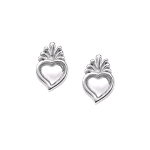 AMEN ORECCHINI IN ARGENTO 925 MINI SACRO CUORE A LOBO ORSCB3