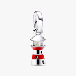 PANDORA ORIGINALS ARGENTO CHARM CON PENDENTE FARO CHE SI ILLUMINA AL BUIO 792714C01