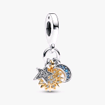 PANDORA ORIGINALS ARGENTO CHARM PENDENTE STELLA,SOLE E LUNA 762676C01