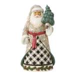 JIM SHORE BABBO NATALE CAPPOTTO SCOZZESE 6013949