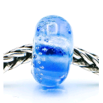 TROLLBEADS ORIGINAL BEADS VETRO TRACCE D'ARGENTO BLU TGLBE-10055